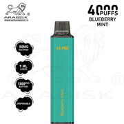 ARABISK AR PRO 4000 PUFFS 50MG - BLUEBERRY MINT Arabisk Vape