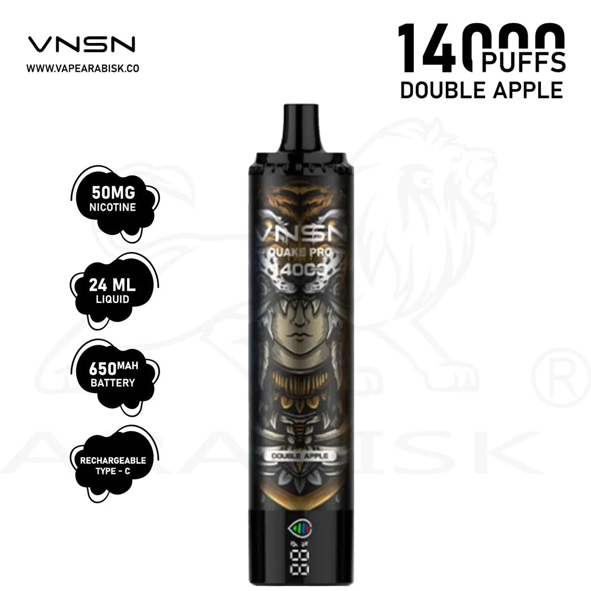 Buy VNSN Quake Pro 14000 Puffs Double Apple Disposable Device