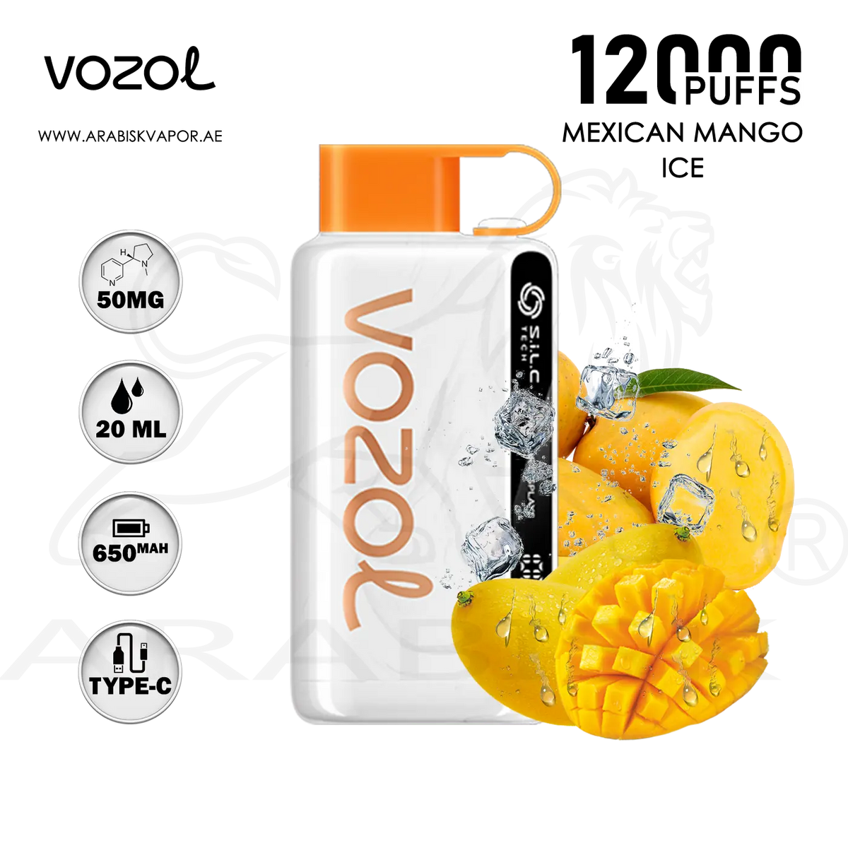 Mango King UAE vape competition, Vozol Waka Elfbar tropical showdown - VOZOL STAR 12000 PUFFS - MEXICAN MANGO ICE – Arabisk Vape