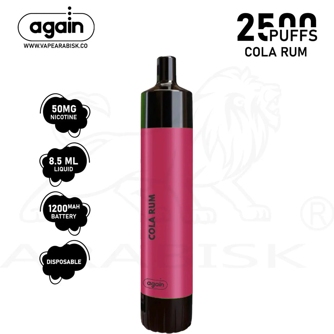 AGAIN DAYMAX 2500 PUFFS 50MG - COLA RUM Again