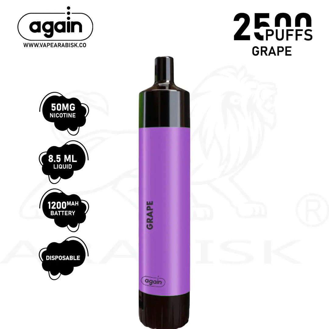 AGAIN DAYMAX 2500 PUFFS 50MG - GRAPE Again