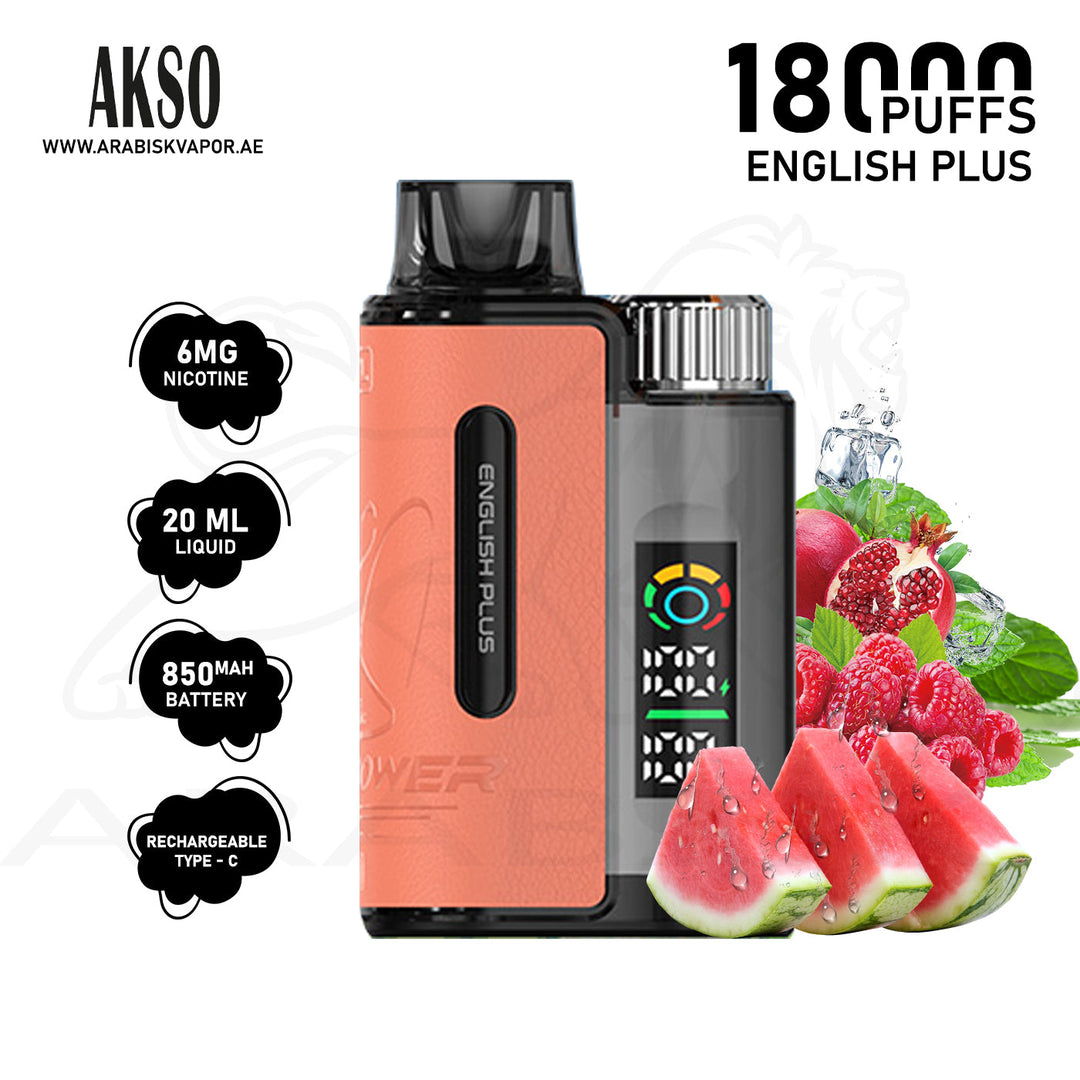 AKSO SUPA POWER DTL18000 PUFFS 6MG - ENGLISH PLUS 