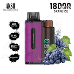 Load image into Gallery viewer, AKSO SUPA POWER DTL18000 PUFFS 6MG - GRAPE ICE 
