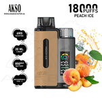 Load image into Gallery viewer, AKSO SUPA POWER DTL18000 PUFFS 6MG - PEACH ICE 
