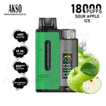 Load image into Gallery viewer, AKSO SUPA POWER DTL18000 PUFFS 6MG - SOUR APPLE ICE 
