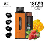 Load image into Gallery viewer, AKSO SUPA POWER DTL18000 PUFFS 6MG - STRAWBERRY MANGO 
