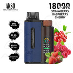 Load image into Gallery viewer, AKSO SUPA POWER DTL18000 PUFFS 6MG - STRAWBERRY RASPBERRY CHERRY 
