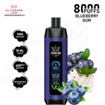 Load image into Gallery viewer, AL FAKHER CROWN BAR PRO 8000 PUFFS 5MG - BLUEBERRY GUM 
