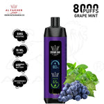 Load image into Gallery viewer, AL FAKHER CROWN BAR PRO 8000 PUFFS 5MG - GRAPE MINT 
