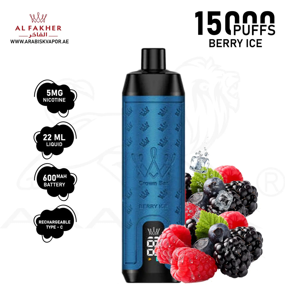 AL FAKHER CROWN BAR PRO MAX 15000 PUFFS 5MG - BERRY ICE 