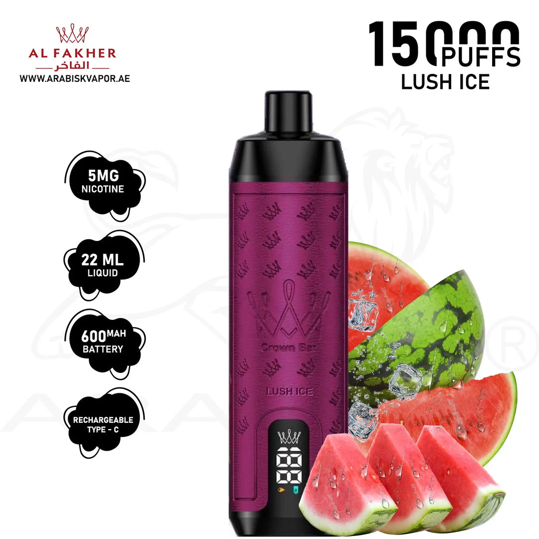 AL FAKHER CROWN BAR PRO MAX 15000 PUFFS 5MG - LUSH ICE 