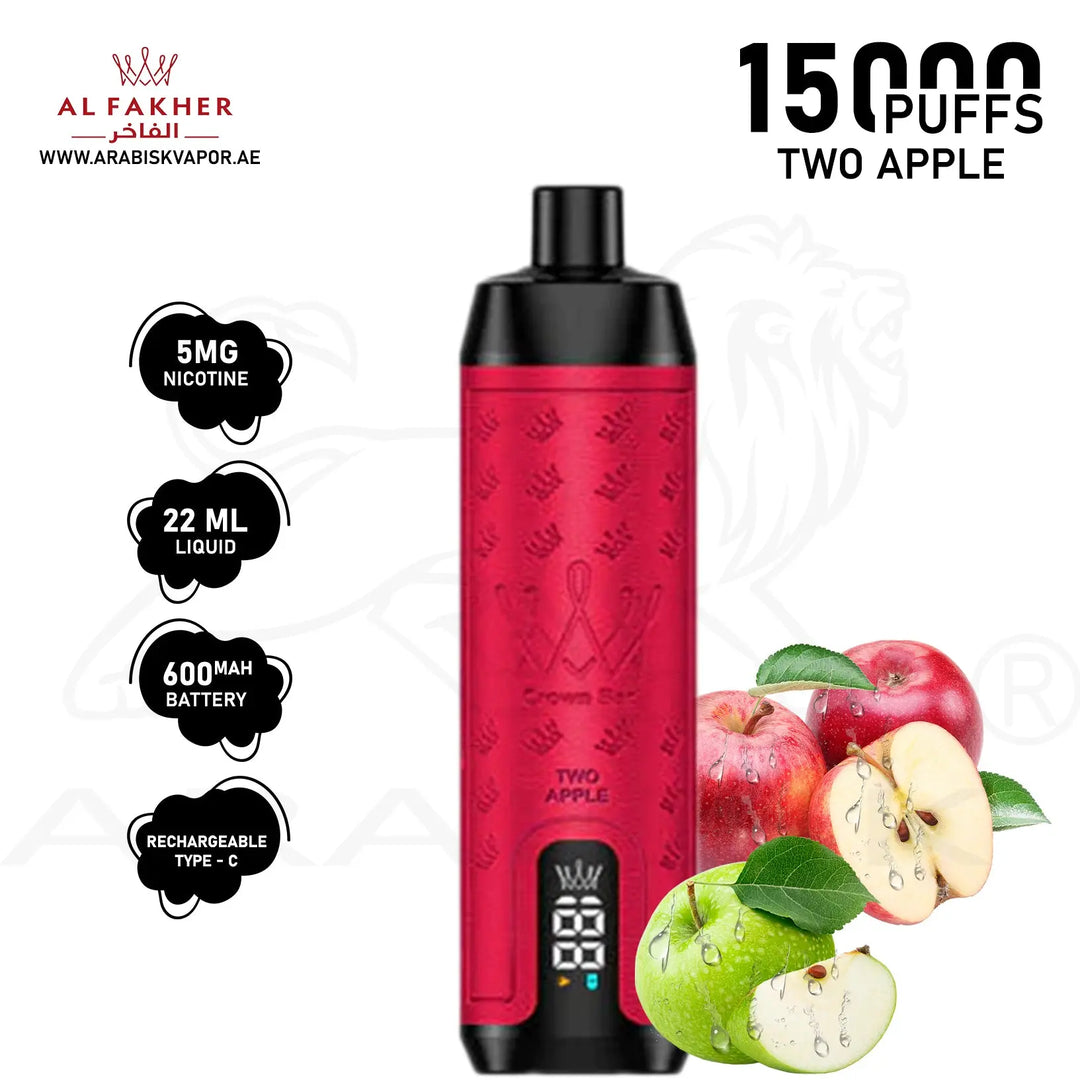 AL FAKHER CROWN BAR PRO MAX 15000 PUFFS 5MG - TWO APPLE 