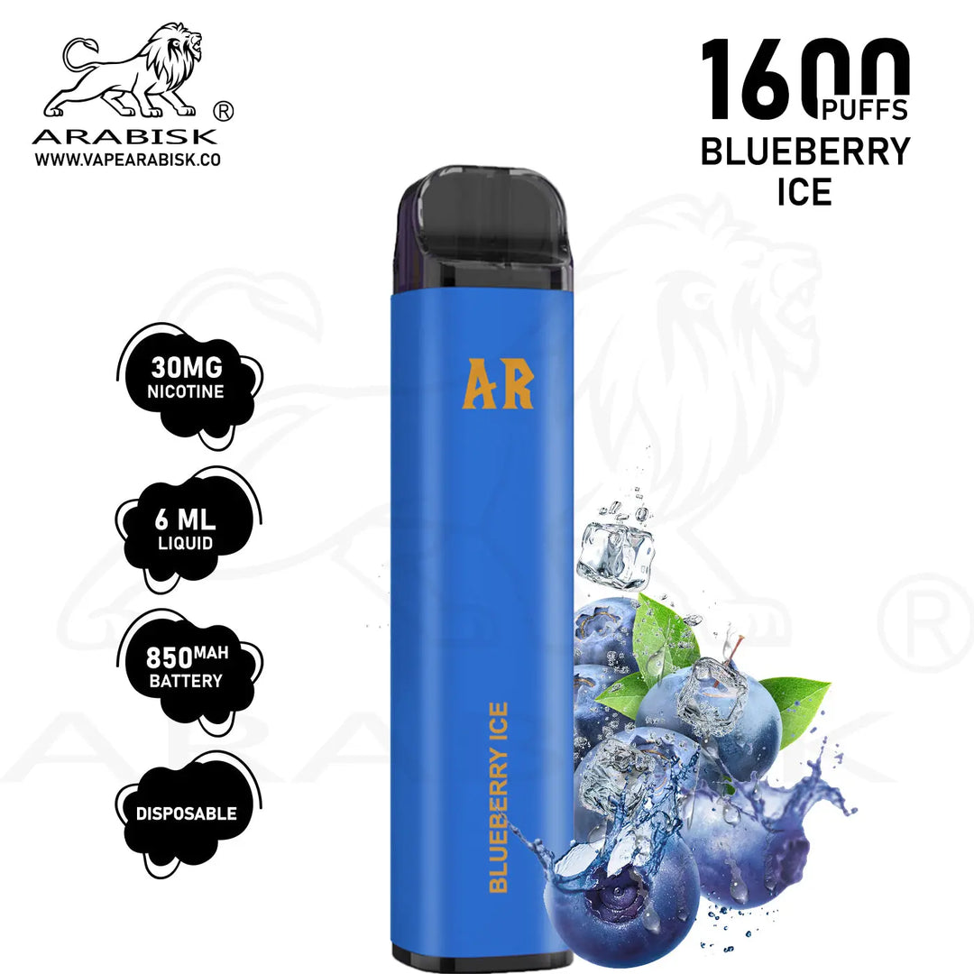 ARABISK AR 1600 PUFFS 50MG - BLUEBERRY ICE 