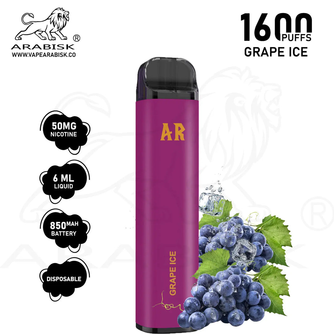 ARABISK AR 1600 PUFFS 50MG - GRAPE ICE 