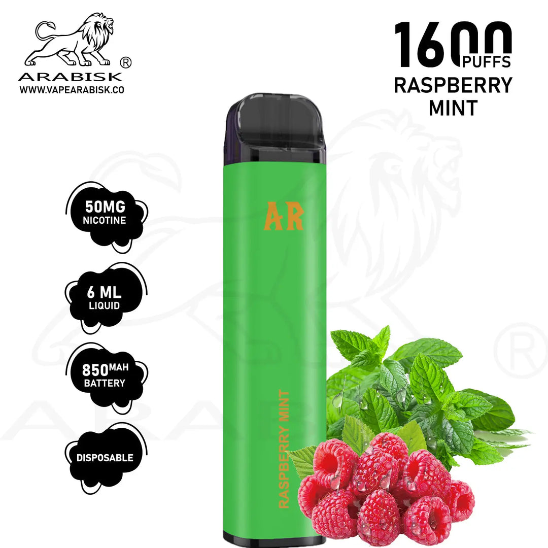 ARABISK AR 1600 PUFFS 50MG - RASPBERRY MINT 