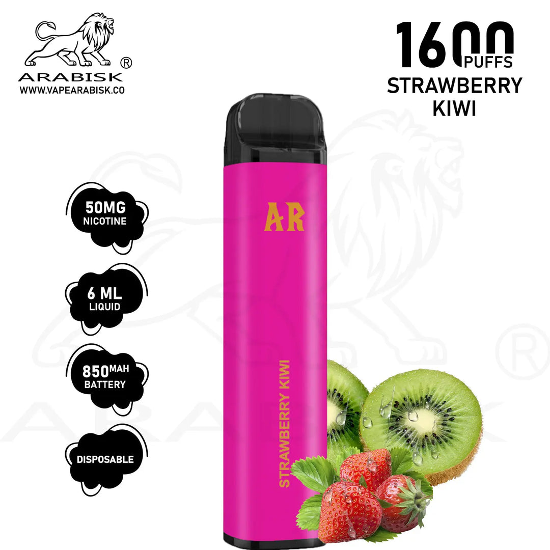 ARABISK AR 1600 PUFFS 50MG - STRAWBERRY KIWI 