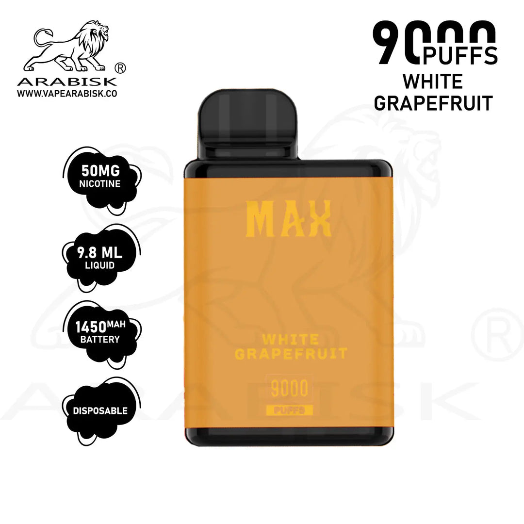 ARABISK AR MAX 9000 PUFFS 50MG - WHITE GRAPEFRUIT Arabisk Vape