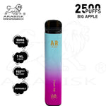 Load image into Gallery viewer, ARABISK AR PLUS 2500 PUFFS 50MG - BIG APPLE Arabisk Vape
