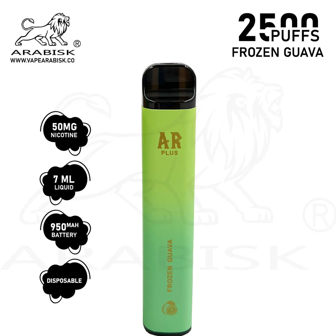 ARABISK AR PLUS 2500 PUFFS 50MG - FROZEN GUAVA Arabisk Vape