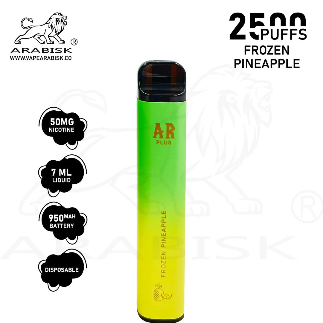 ARABISK AR PLUS 2500 PUFFS 50MG - FROZEN PINEAPPLE Arabisk Vape