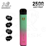 Load image into Gallery viewer, ARABISK AR PLUS 2500 PUFFS 50MG - JUICY FRUIT Arabisk Vape
