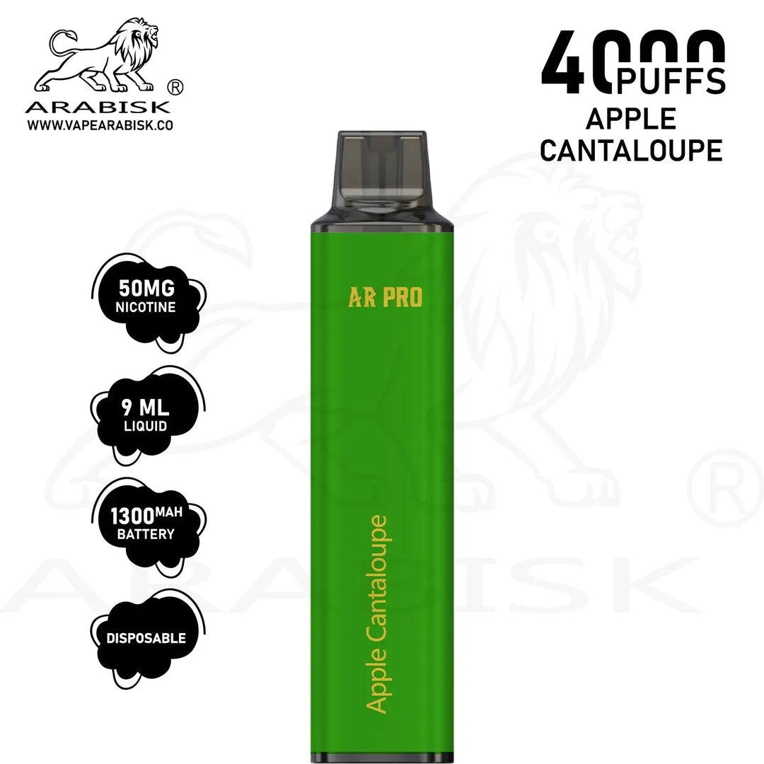 ARABISK AR PRO 4000 PUFFS 50MG - APPLE CANTALOUPE Arabisk Vape