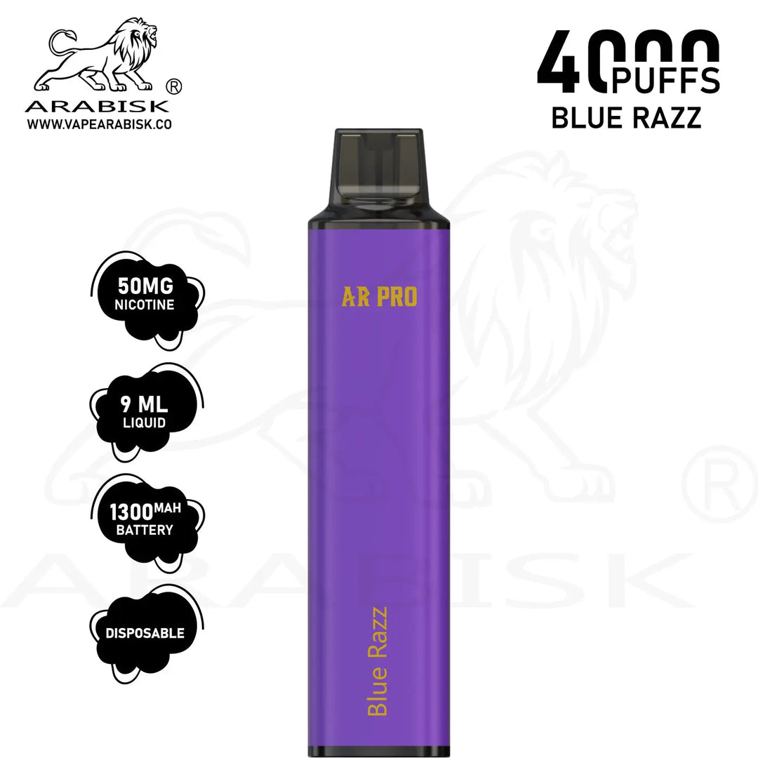 ARABISK AR PRO 4000 PUFFS 50MG - BLUERAZZ Arabisk Vape