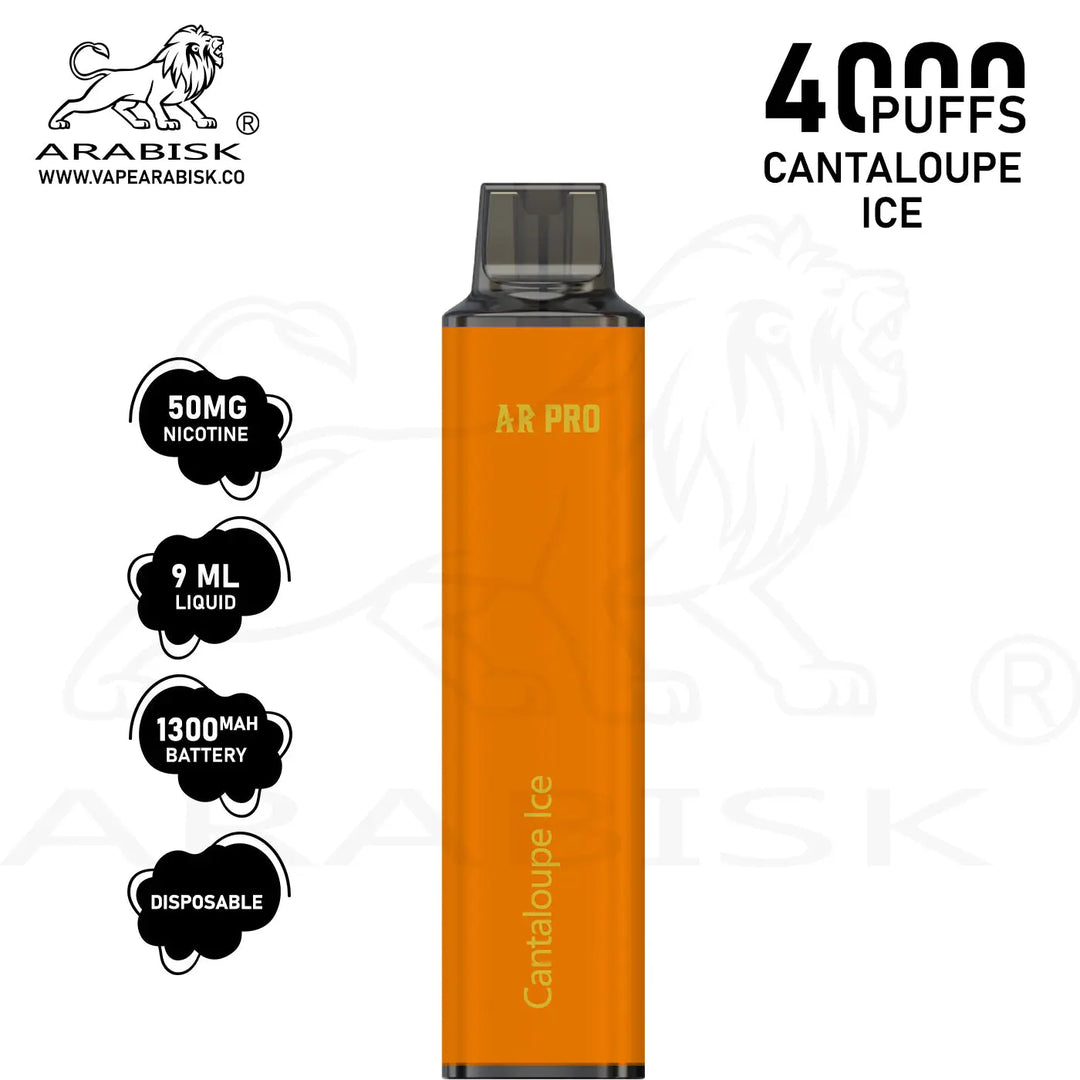 ARABISK AR PRO 4000 PUFFS 50MG - CANTALOUPE ICE Arabisk Vape