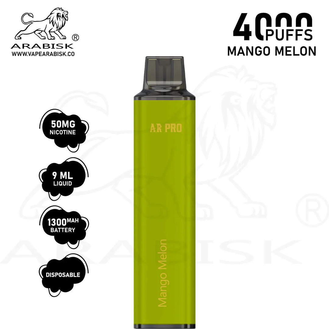 ARABISK AR PRO 4000 PUFFS 50MG - MANGO MELON Arabisk Vape