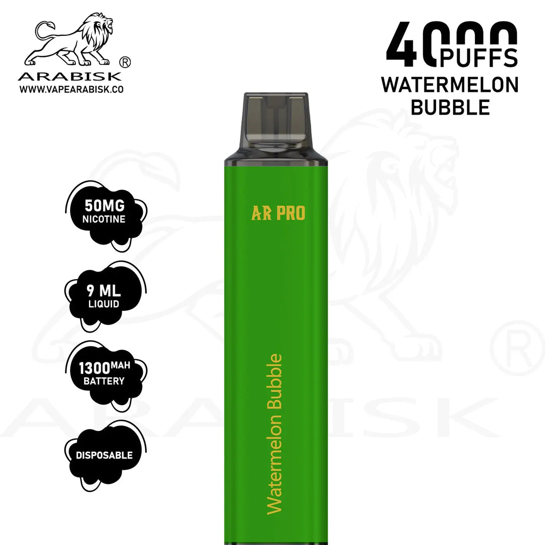 ARABISK AR PRO 4000 PUFFS 50MG - WATERMELON BUBBLE Arabisk Vape