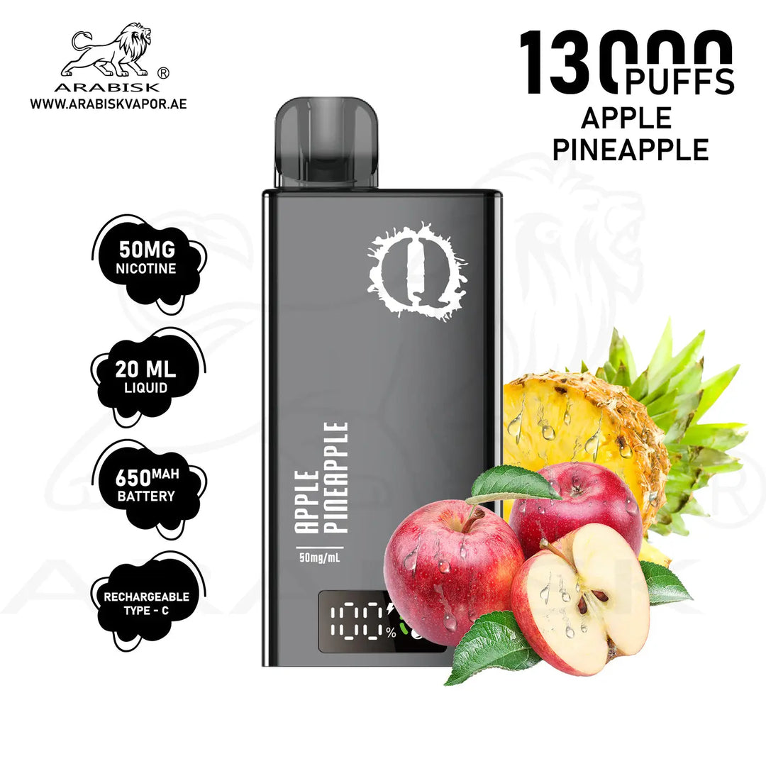 ARABISK Q 13000 PUFFS 50MG - APPLE PINEAPPLE 