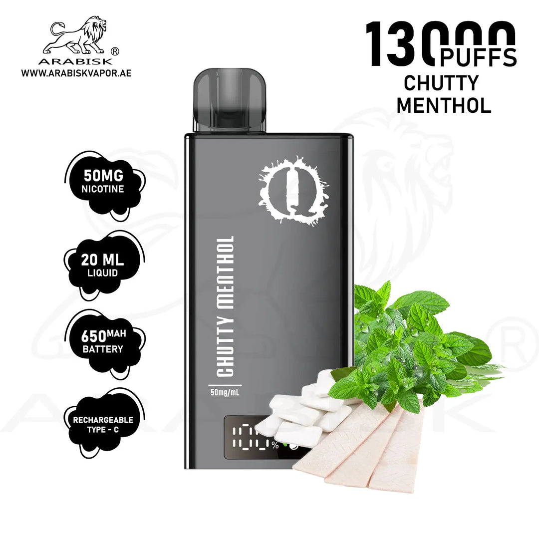 ARABISK Q 13000 PUFFS 50MG - CHUTTY MENTHOL 