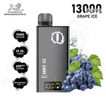 Load image into Gallery viewer, ARABISK Q 13000 PUFFS 50MG  RECHARGEABLE - GRAPE ICE 
