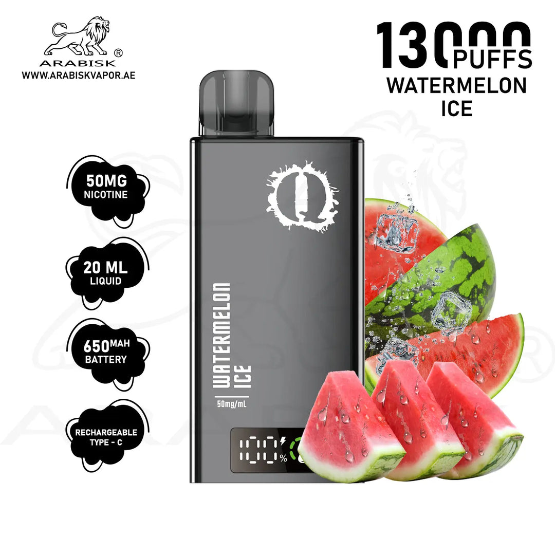 ARABISK Q 13000 PUFFS 50MG  RECHARGEABLE - WATERMELON ICE 