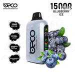 Load image into Gallery viewer, BECO BROCK 15000 PUFFS 20MG - BLUEBERRY ICE 
