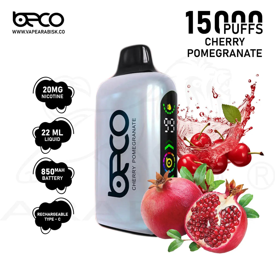 BECO BROCK 15000 PUFFS 20MG - CHERRY POMEGRANATE 