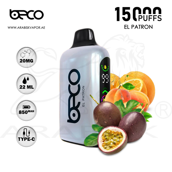 BECO BROCK 15000 PUFFS 20MG - EL PATRON | DISPOSABLE DEVICES Arabisk Vape BECO BROCK 15000 PUFFS 20MG - EL PATRON | DISPOSABLE DEVICES Arabisk Vape