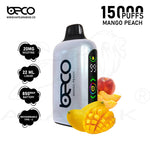 Load image into Gallery viewer, BECO BROCK 15000 PUFFS 20MG - MANGO PEACH 
