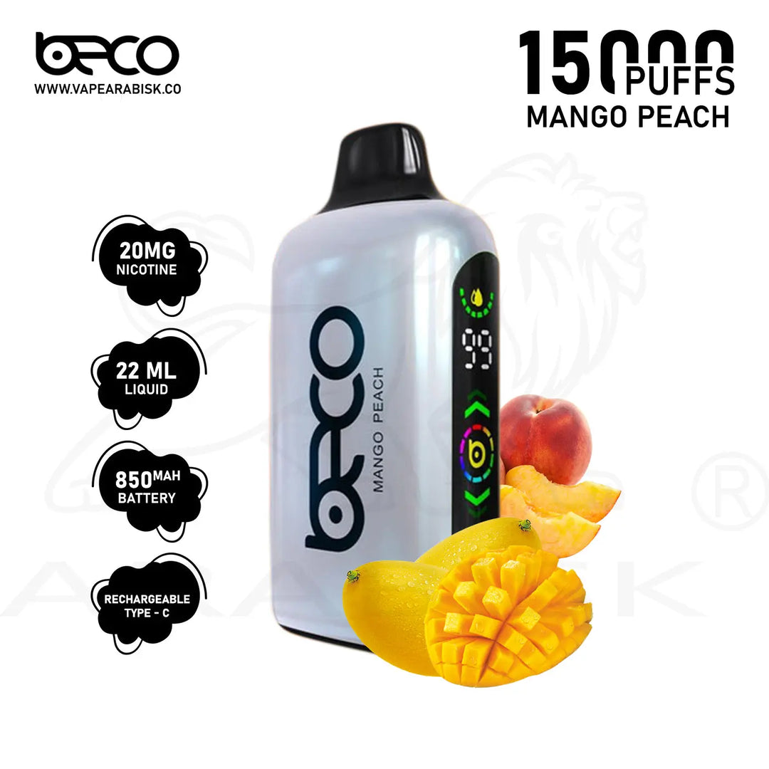 BECO BROCK 15000 PUFFS 20MG - MANGO PEACH 