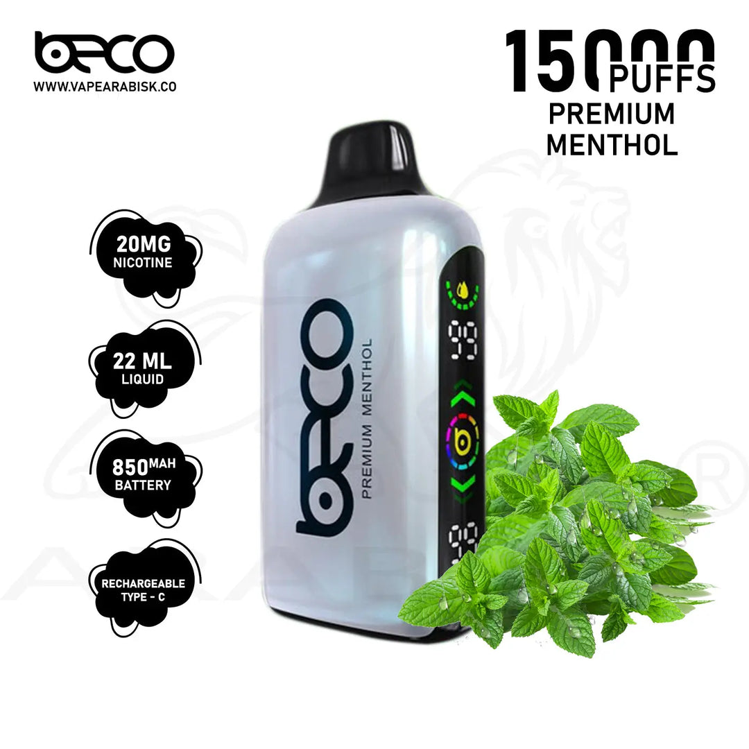 BECO BROCK 15000 PUFFS 20MG - PREMIUM MENTHOL 