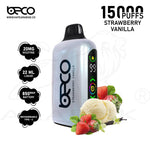 Load image into Gallery viewer, BECO BROCK 15000 PUFFS 20MG - STRAWBERRY VANILLA 
