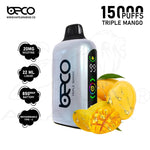 Load image into Gallery viewer, BECO BROCK 15000 PUFFS 20MG - TRIPLE MANGO 
