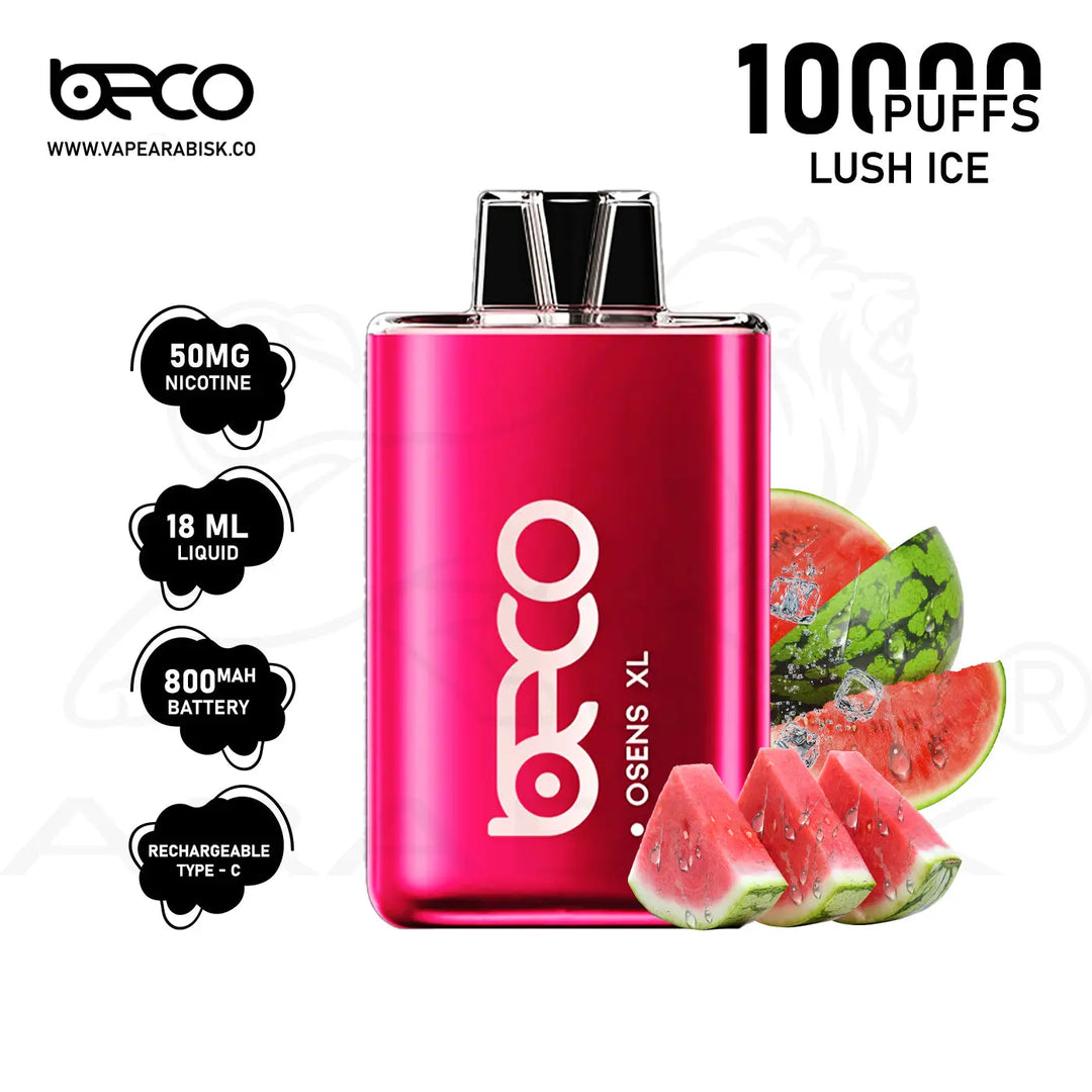 BECO OSENS XL 10000 PUFFS 50 MG - LUSH ICE 