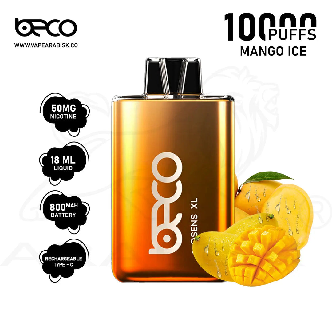 BECO OSENS XL 10000 PUFFS 50 MG - MANGO ICE 