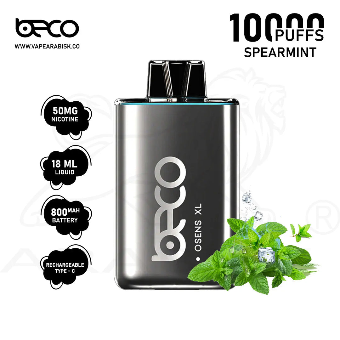 BECO OSENS XL 10000 PUFFS 50 MG - SPEARMINT 