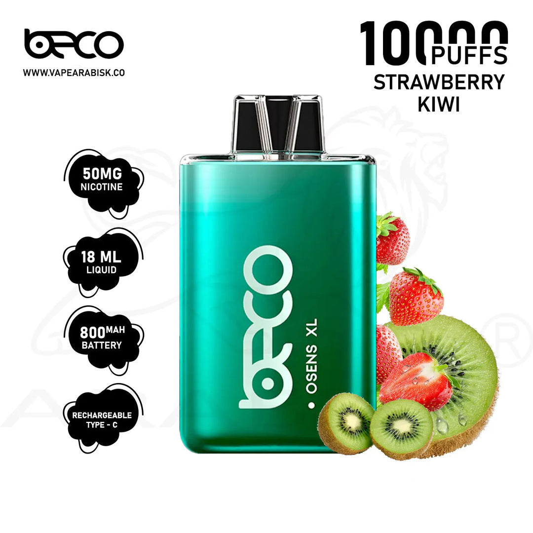 BECO OSENS XL 10000 PUFFS 50 MG - STRAWBERRY KIWI 