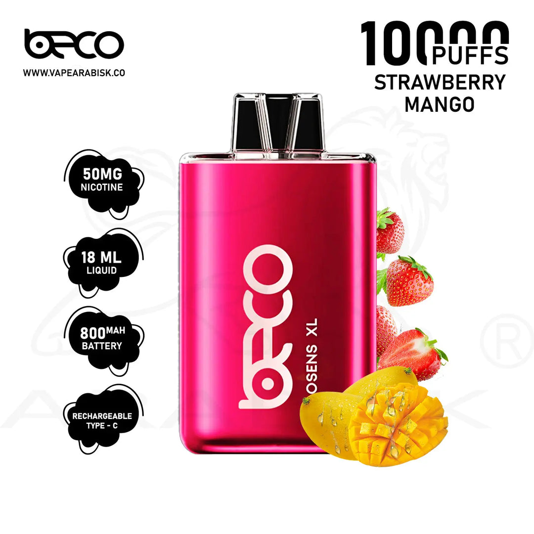 BECO OSENS XL 10000 PUFFS 50 MG - STRAWBERRY MANGO 