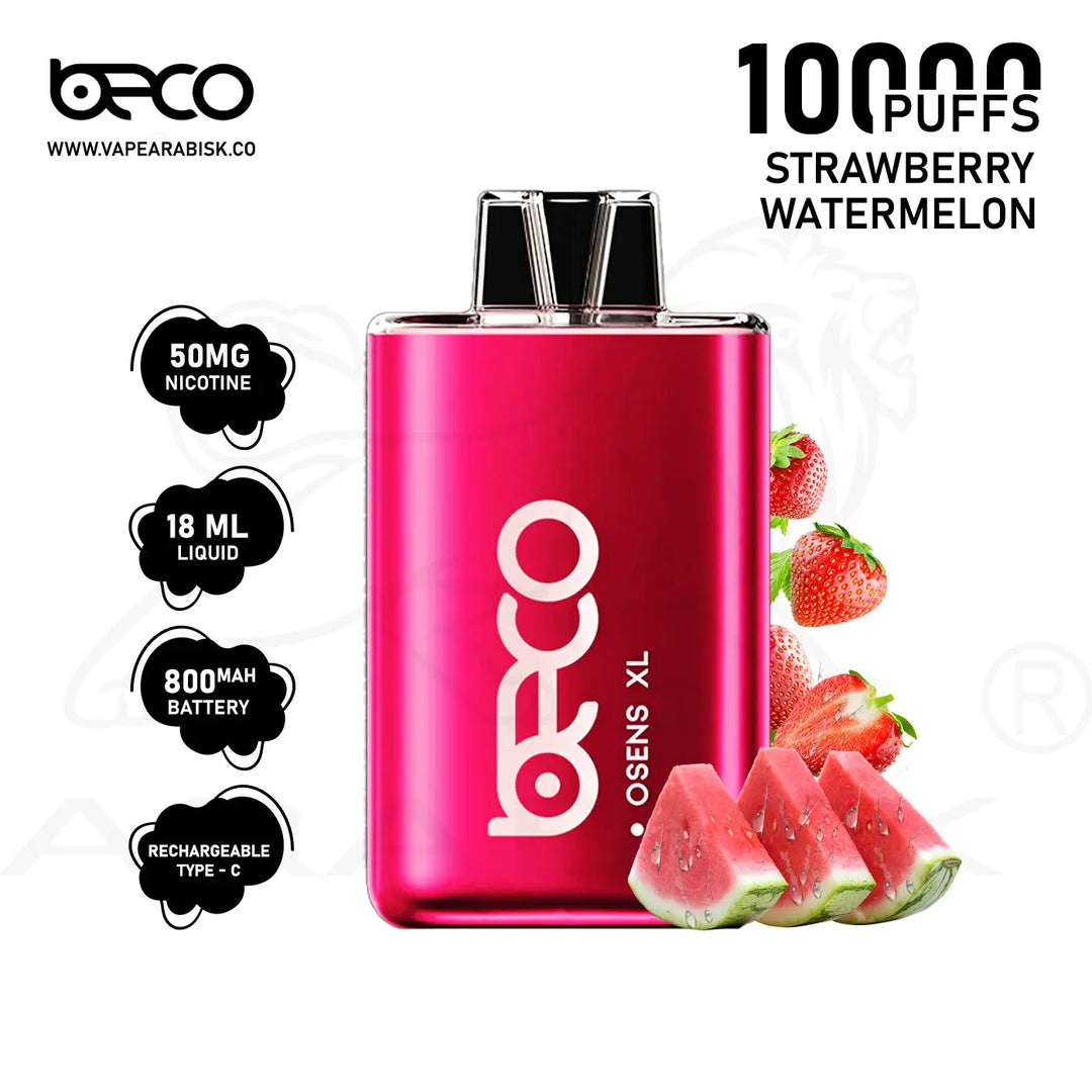 BECO OSENS XL 10000 PUFFS 50 MG - STRAWBERRY WATERMELON 