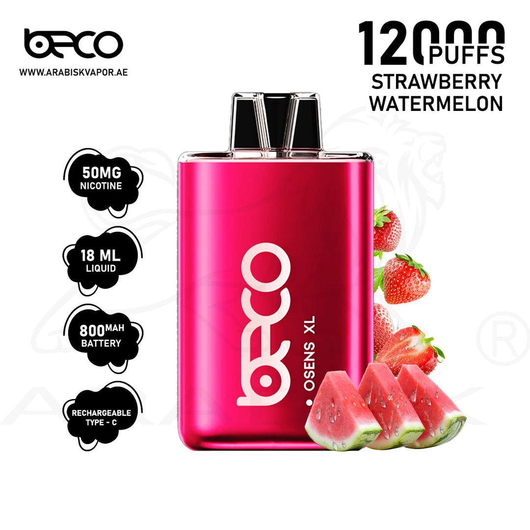 BECO OSENS XL 12000 PUFFS 50 MG - STRAWBERRY WATERMELON 