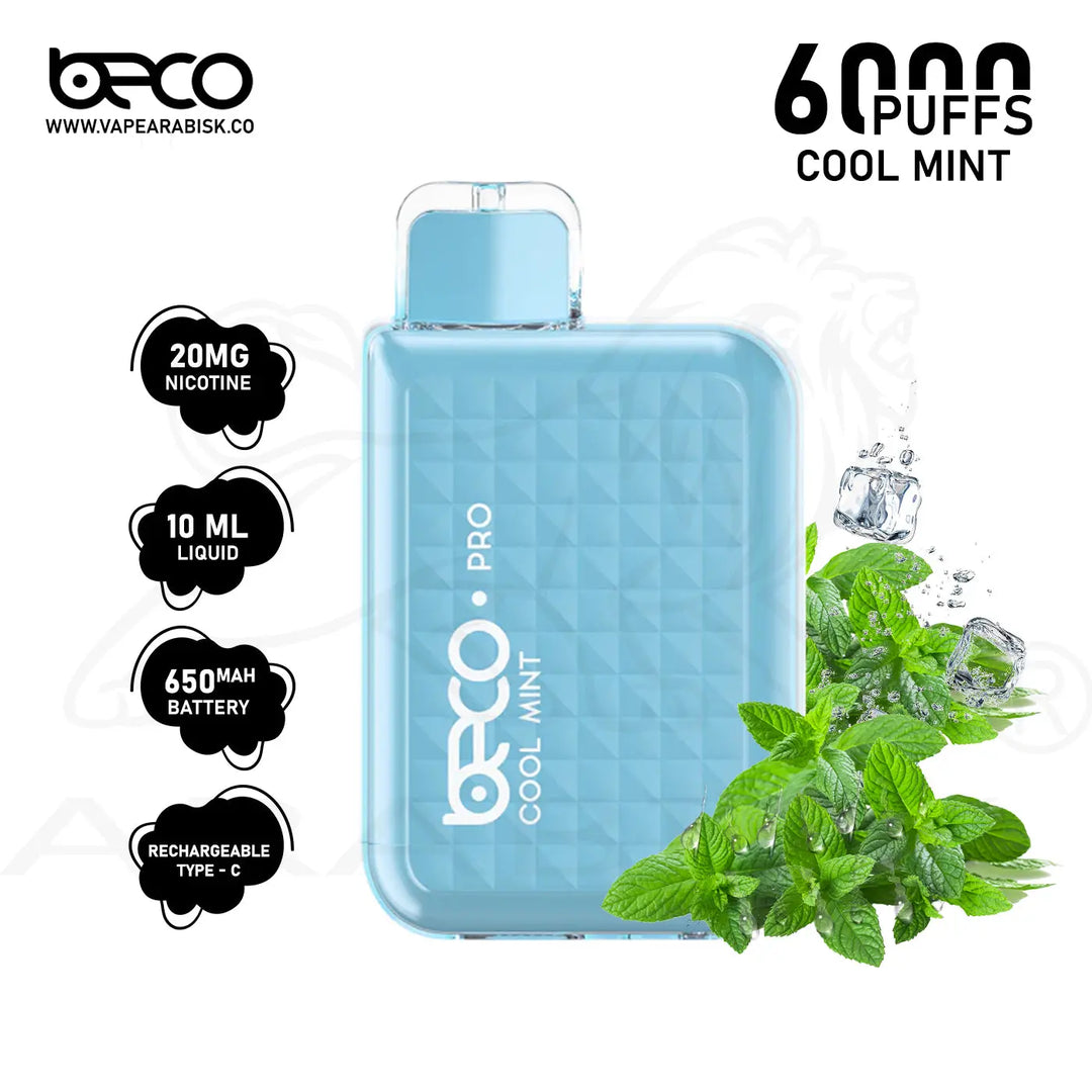 BECO PRO 6000 PUFFS 20MG - COOL MINT 